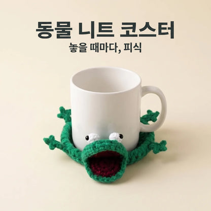 LACIAGA 동물 니트 코스터