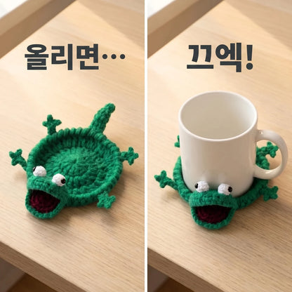 LACIAGA 동물 니트 코스터