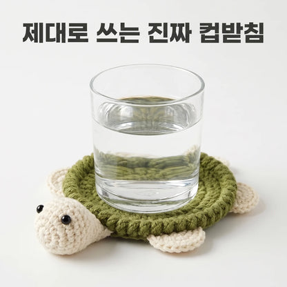 LACIAGA 동물 니트 코스터