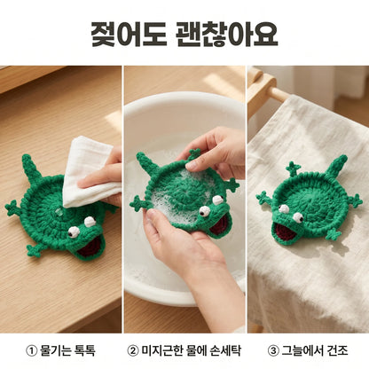 LACIAGA 동물 니트 코스터