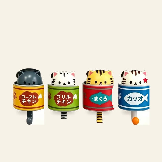 LACIAGA 貓罐頭吸盤掛勾 4入組