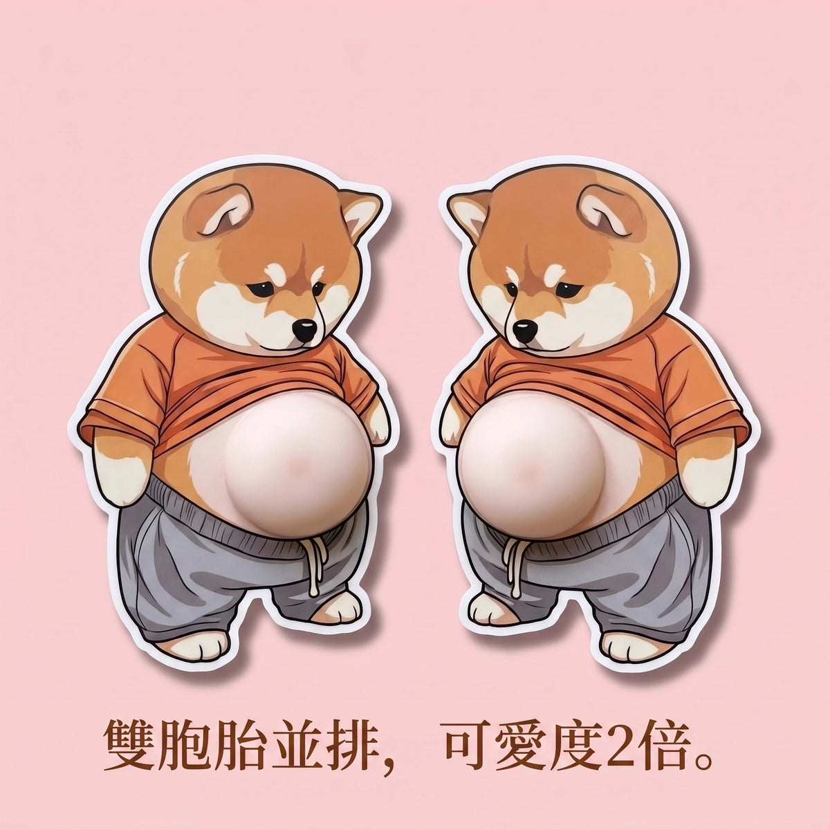 LACIAGA 軟Q肚肚 胖柴3D貼紙