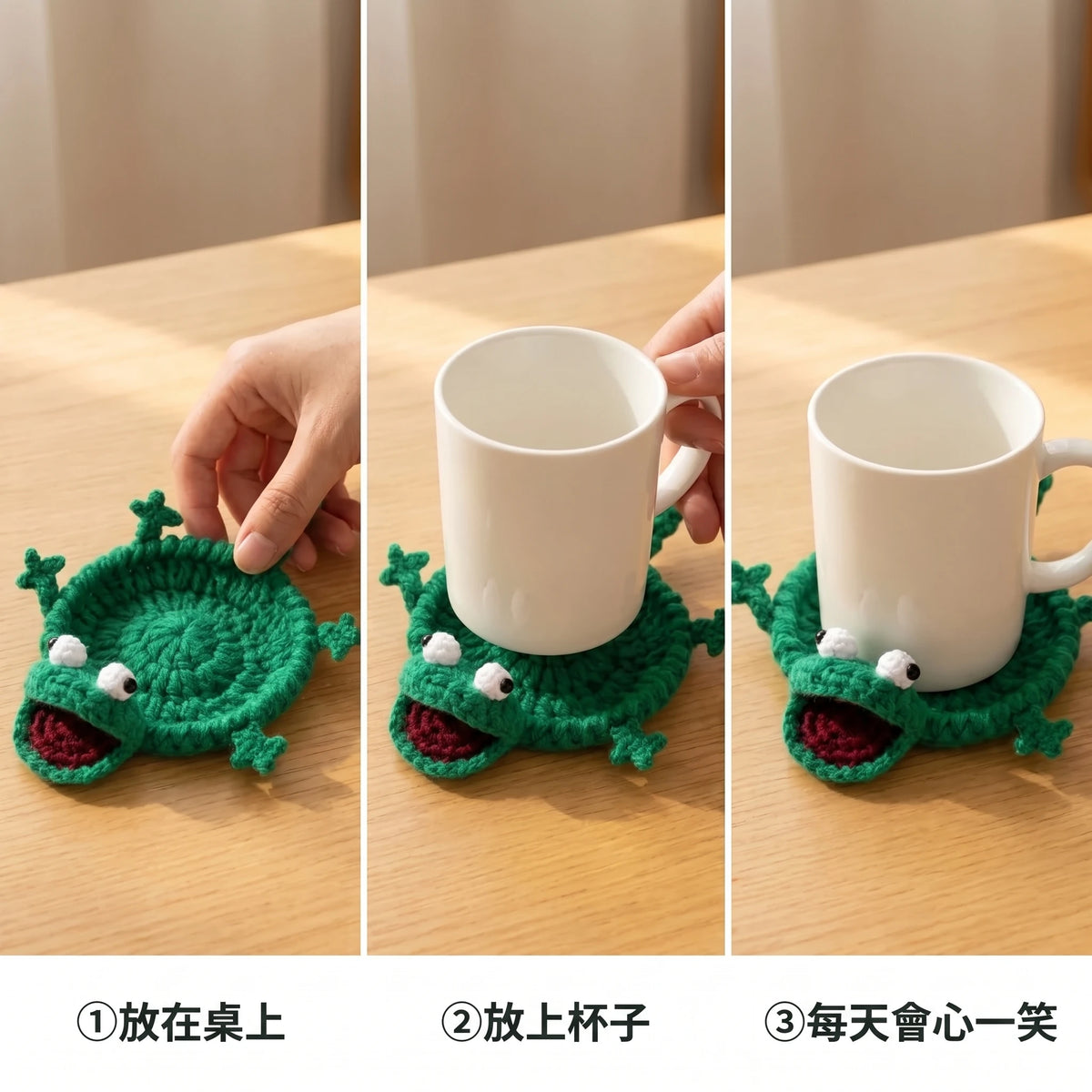 LACIAGA 手感針織動物杯墊｜萌到捨不得放杯子
