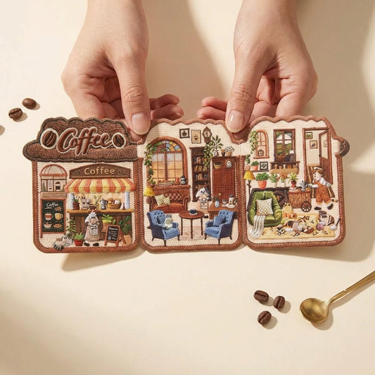 LACIAGA 刺繡風 立體貼紙 迷你小店.