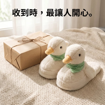 LACIAGA 毛茸茸鴨鴨拖鞋