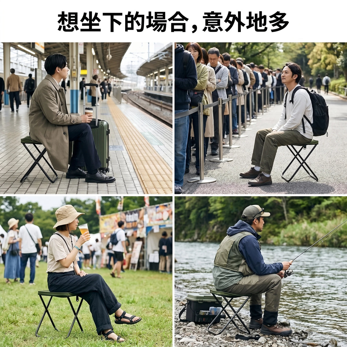 LACIAGA 肩背摺疊凳