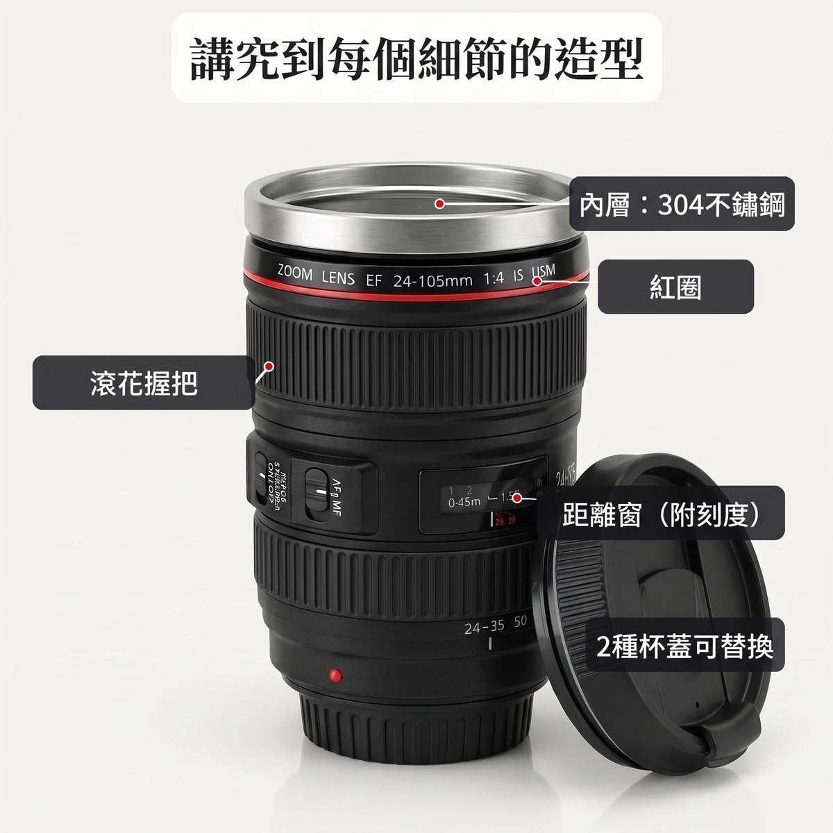 LACIAGA 相機鏡頭造型隨行杯