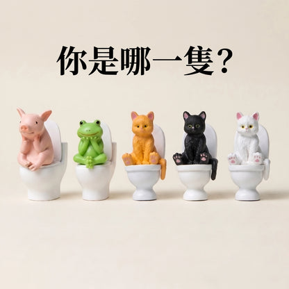 LACIAGA 馬桶動物迷你公仔
